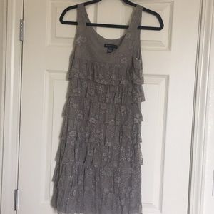 INC Gray Lace Dress sz Small P